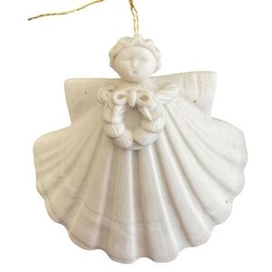 MARGARET FURLONG Seashell “Wreath ” Angel Ornament Archived Rare Archived 1993